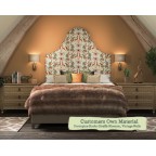 Kingsize Rum Headboard in Porcupine Rocks Giraffe Blossom