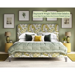 Single Faray Grand Bed in Rapture & Wright Tabriz Pale Celadon