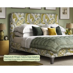 Emperor Faray Grand Bed in Rapture & Wright Tabriz Pale Celadon