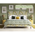 Emperor Faray Grand Bed in Rapture & Wright Tabriz Pale Celadon