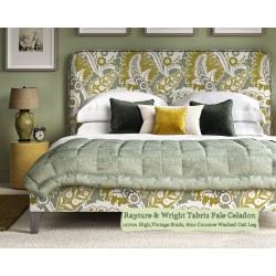 Super King Faray Grand Bed in Rapture & Wright Tabriz Pale Celadon