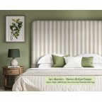 Small Double Faray Grand Bed in Ian Mankin Devon Stripe Cream