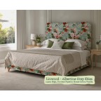 Small Double Faray Headboard in Linwood Albertine Grey Skies