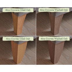 Washed Oak / Oiled Oak / Concave / Convex - 6ins Leg