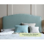 Small Double Caldey Headboard Customers Own Material 30ins Removable Cover Self Piped