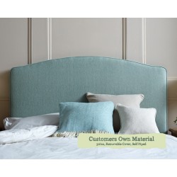 Small Double Caldey Headboard Customers Own Material 30ins Removable Cover Self Piped