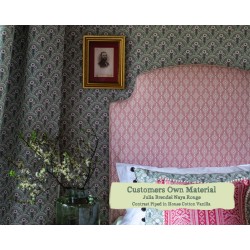 Small Double Headboard Puffin Julia Brendel Naya Rouge Contrast Piped House Cotton Vanilla