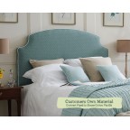 Double Headboard Puffin Customers Own Material Contrast Piped House Cotton Vanilla