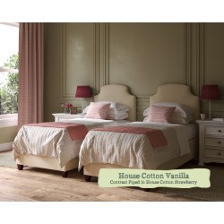 Single Bed Puffin House Cotton Vanilla Contrast Piped House Cotton Vanilla
