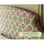 Small Double Bed Puffin Charlotte Gaisford Sharanshar Green Contrast Piped House Cotton Vanilla