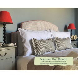 Small Double Bed Puffin Charlotte Gaisford Ginoo Edge Blue Contrast Piped Customers Own Material