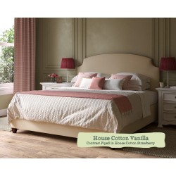 Kingsize Bed Puffin House Cotton Vanilla Contrast Piped House Cotton Strawberry