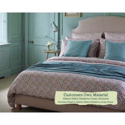 Super King Bed Puffin Liberty Emberton Linen Ointment Contrast Piped Liberty Emberton Linen Down