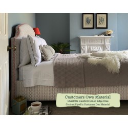 Super King Bed Puffin Charlotte Gaisford Ginoo Edge Blue Contrast Piped Customers Own Material