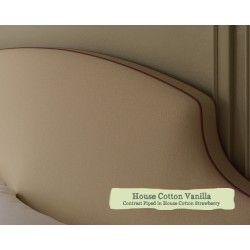 Emperor Bed Puffin House Cotton Vanilla Contrast Piped House Cotton Strawberry