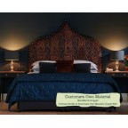 Kingsize Headboard Ewe Kai Marva Copper Contrast Border COM Copper Nails