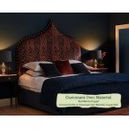 Kingsize Headboard Ewe Kai Marva Copper Contrast Border COM Copper Nails