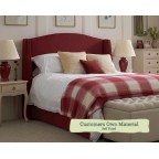 Double Headboard Winged Caldey Customers Own Material Self Piped
