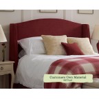 Double Headboard Winged Caldey Customers Own Material Self Piped