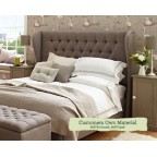 Kingsize Headboard Winged Iona Customers Own Material Self Buttoned Self Piped
