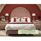 Kingsize Headboard Mousa Rapture & Wright Majolica Voodoo Contrast Piped House Cotton Vanilla