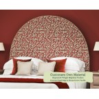 Kingsize Headboard Mousa Rapture & Wright Majolica Voodoo Contrast Piped House Cotton Vanilla