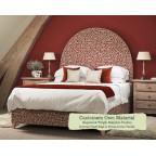 Kingsize Headboard Mousa Rapture & Wright Majolica Voodoo Contrast Piped House Cotton Vanilla