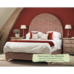 Emperor Headboard Mousa Rapture & Wright Majolica Voodoo Contrast Piped House Cotton Vanilla