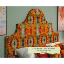 Emperor Headboard Samson Susi Bellamy Grey Stucco Self Piped