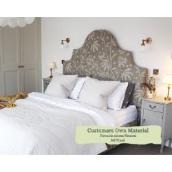 Small Double Headboard Samson Fermoie Astrea Neutral Self Piped