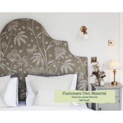 Small Double Headboard Samson Fermoie Astrea Neutral Self Piped