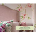 Super King Headboard Barra House Weave Blush 97cm Height 11mm Gold Strip Studs