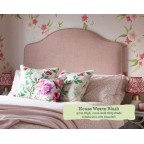 Super King Headboard Barra House Weave Blush 97cm Height 11mm Gold Strip Studs