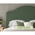 Super King Headboard Barra Customers Own Material 97cm Height 11mm Gold Strip Studs