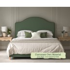 Super King Headboard Barra Customers Own Material 97cm Height 11mm Gold Strip Studs