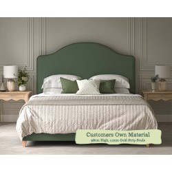 Emperor Headboard Barra Customers Own Material 99cm Height 11mm Gold Strip Studs