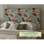 Super King Headboard Faray Linwood Albertine Grey Skies 115cm Height Contrast Piped House Cotton Vanilla