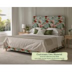 Super King Headboard Faray Linwood Albertine Grey Skies 115cm Height Contrast Piped House Cotton Vanilla
