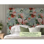 Super King Headboard Faray Linwood Albertine Grey Skies 115cm Height Contrast Piped House Cotton Vanilla