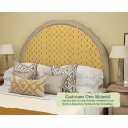 Single Headboard Shuna Julia Brendel Dandelion Lulu Border House Cotton Vanilla Back Tacked Edge