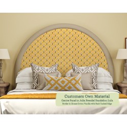 Small Double Headboard Shuna Julia Brendel Dandelion Lulu Border House Cotton Vanilla Back Tacked Edge