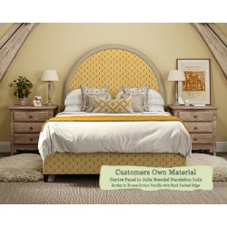 Emperor Headboard Shuna Julia Brendel Dandelion Lulu Border House Cotton Vanilla Back Tacked Edge