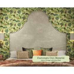 Emperor Headboard Rum Customers Own Material 16mm Vintage Individual Nail