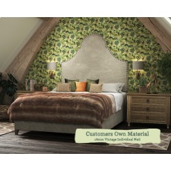 Emperor Headboard Rum Customers Own Material 16mm Vintage Individual Nail