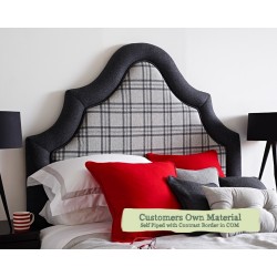Emperor Headboard Bryher Customers Own Material Self Piped Contrast Border Customers Own Material