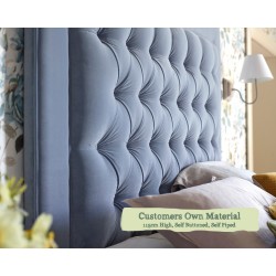 Emperor Headboard Easdale Customers Own Material 115cmH Self Buttoned Self Piped