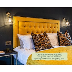 Emperor Headboard Easdale George Clark Old House New Home 89cm High Self Buttoned Vintage Strip Studs