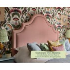Single Headboard Kerrera Customers Own Material Contrast Piped COM Vintage Strip Studs