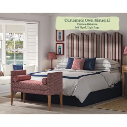 THW Large Brampton Stool in Fermoie Rabanna Red Self Piped Light Legs