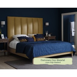 Double Grand Bed Taransay Customers Own Material 175cm High Headend 6ins Legs